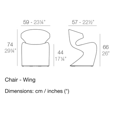 Dimension drawing Chair - Wing