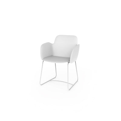 Chaise 2 Pieds Collection Pezzettina Finition Mate Couleur Blanc Vondom - 2