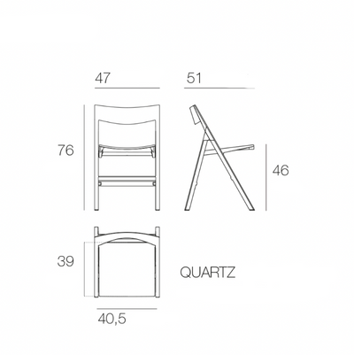 Chaise Bistro Pliable Collection Quartz Vondom