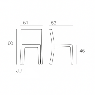 Chaise Collection JUT en Polyethylene Accoudoir Sans Vondom