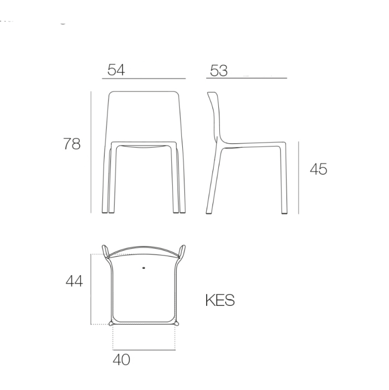 Chaise Collection KES Vondom Accoudoir Sans