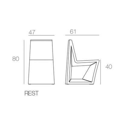 Chaise Collection Rest Vondom Finition Mate