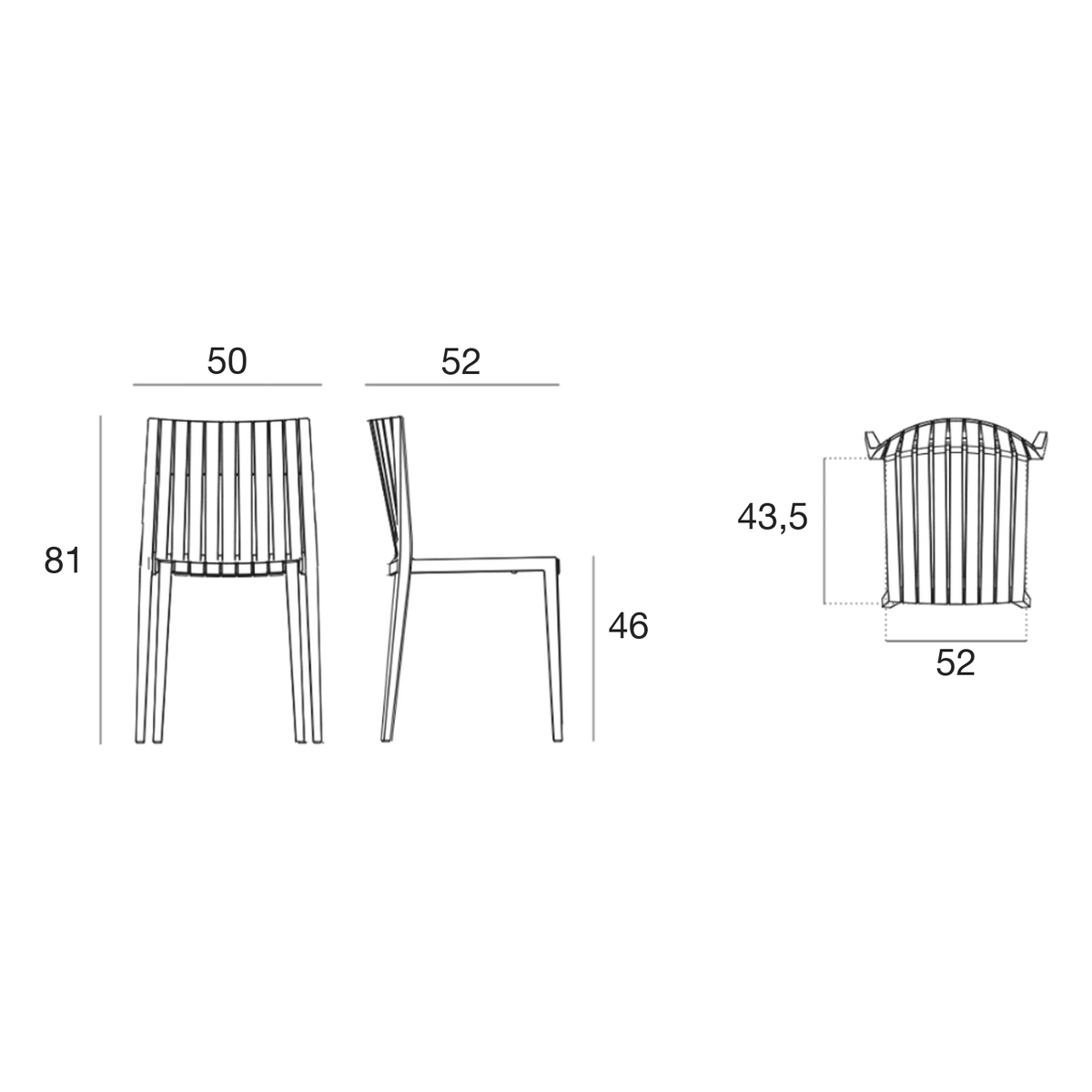 Chaise Collection Spritz Vondom Accoudoir Sans