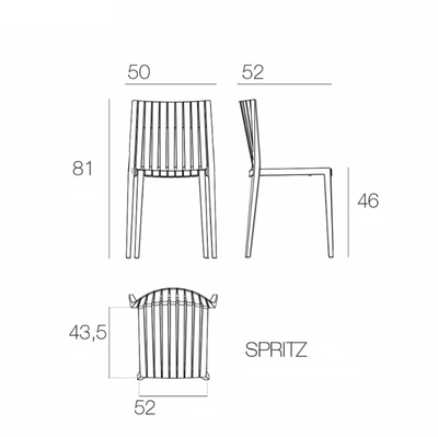 Chaise Collection Spritz Vondom Accoudoir Sans