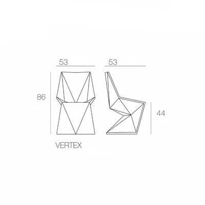 Chaise Collection Vertex Lumineuse Source d'Alimentation Batterie Vondom - 6
