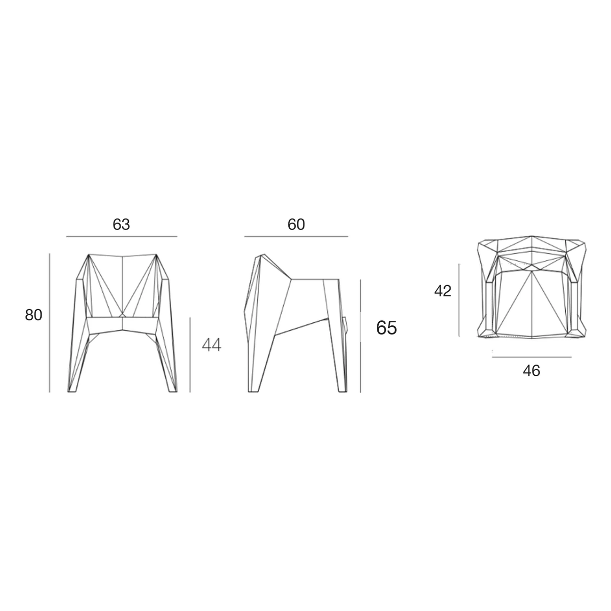 Chaise Collection Voxel avec Assise et Dossier en Polypropylène Vondom - 6