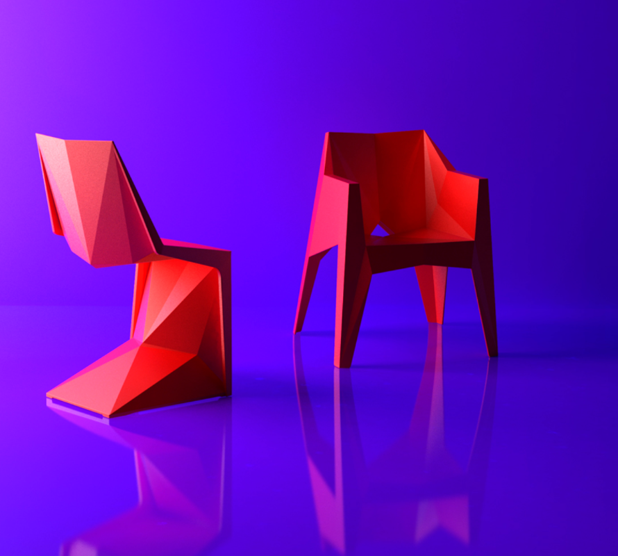 Chaise Collection Voxel avec Assise et Dossier en Polypropylène Vondom - 8