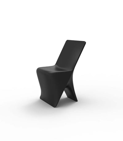 Chaise de Jardin Collection PAL en Plastique sans Accoudoir Finition Mate Couleur Noir Vondom