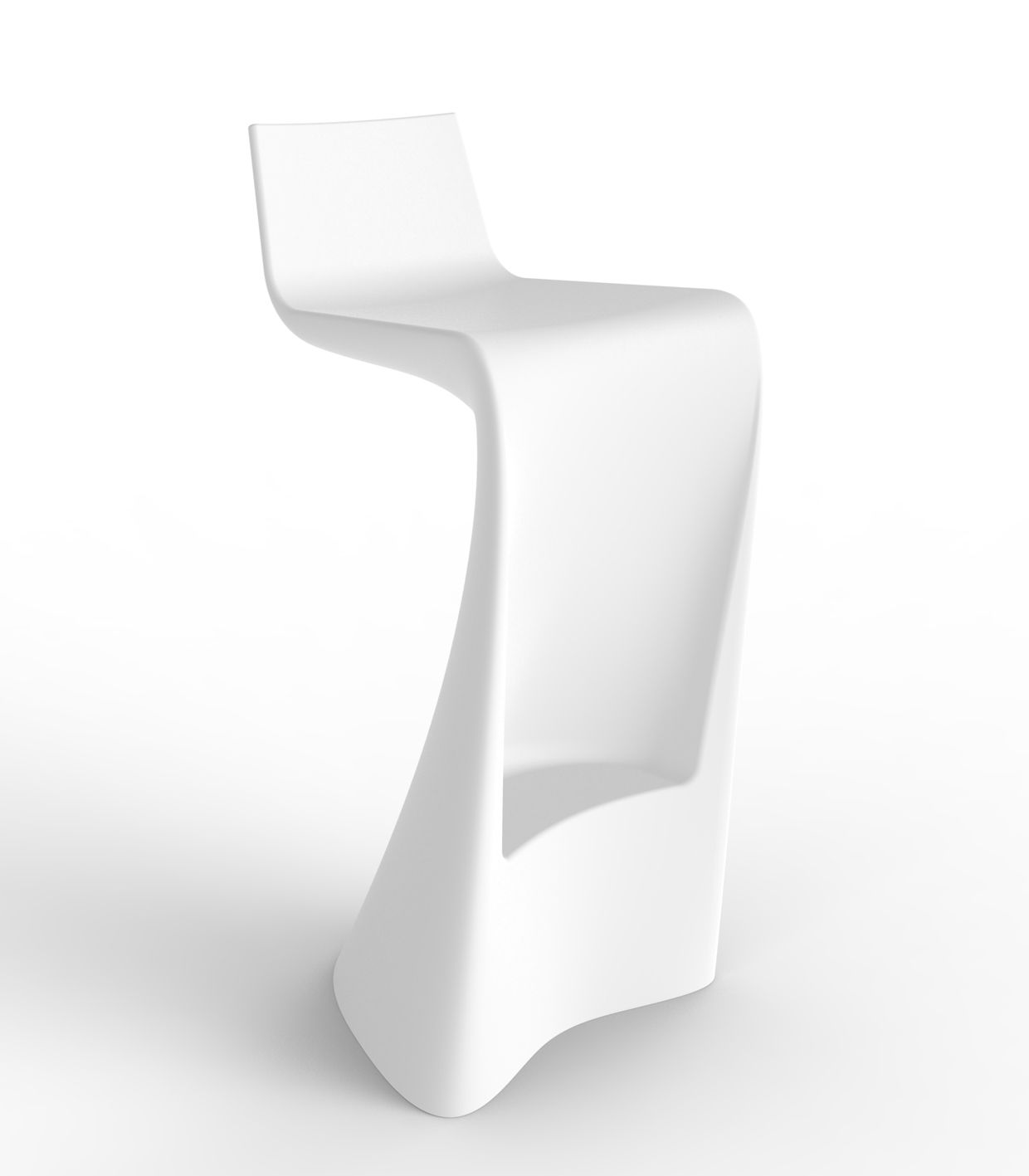 Chaise Haute Collection Wing Finition Mate Couleur Blanc Vondom