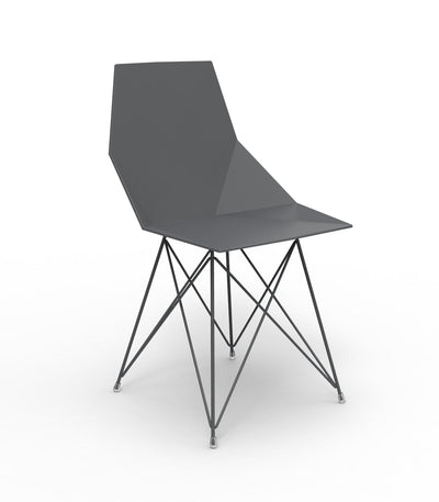 Chaise Inox Faz Accoudoirs Sans Couleur dossier Noir Collection Faz Inox Vondom