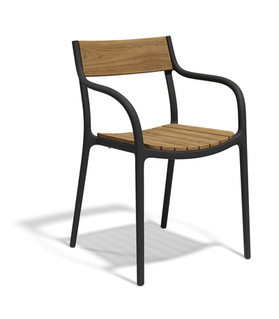 Chaise Jardin en Bois et Plastique Couleur Noir - Collection Madison Vondom