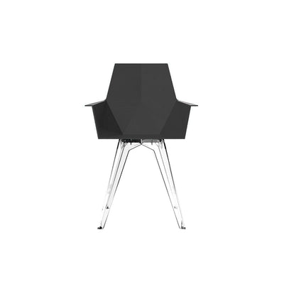 Chaise Pied Transparent Accoudoirs Avec Couleur Noir - FAZ Collection Faz Cosy Vondom - 2
