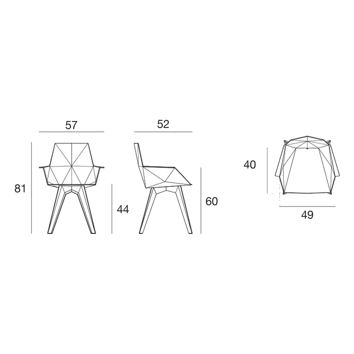 Chaise Pied Transparent Accoudoirs Avec - FAZ Collection Faz Cosy Vondom