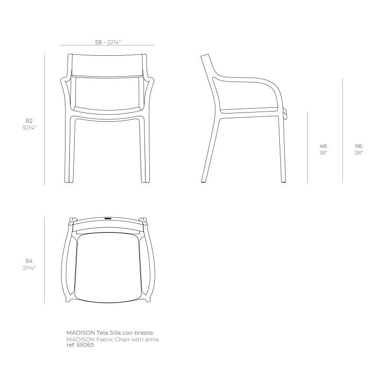 Chaise Plastique et Tissu - Collection Madison Vondom