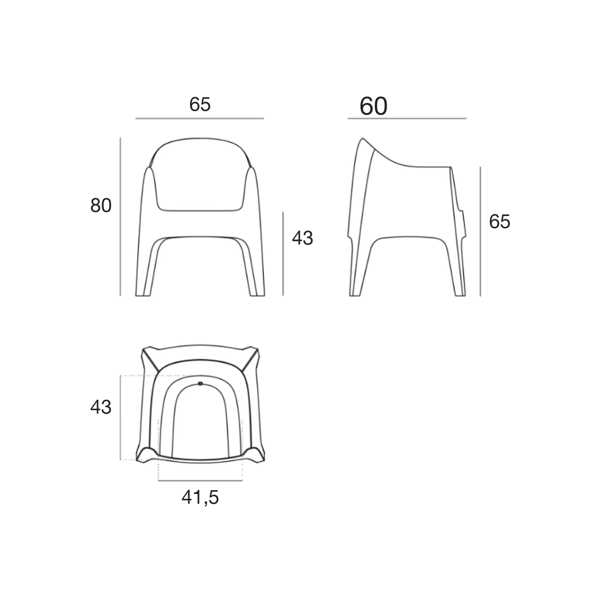 Chaise Vondom Collection Solid