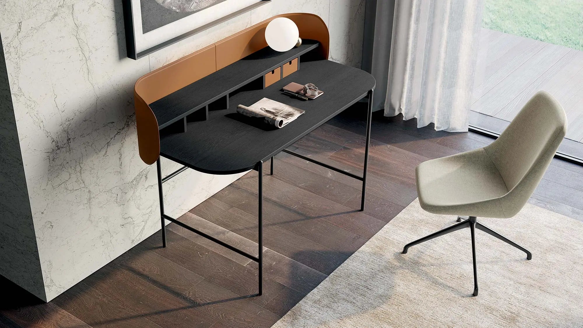 chaise coque pivotante 