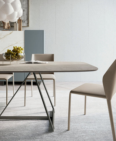 table de salle à manger en bois et métal 