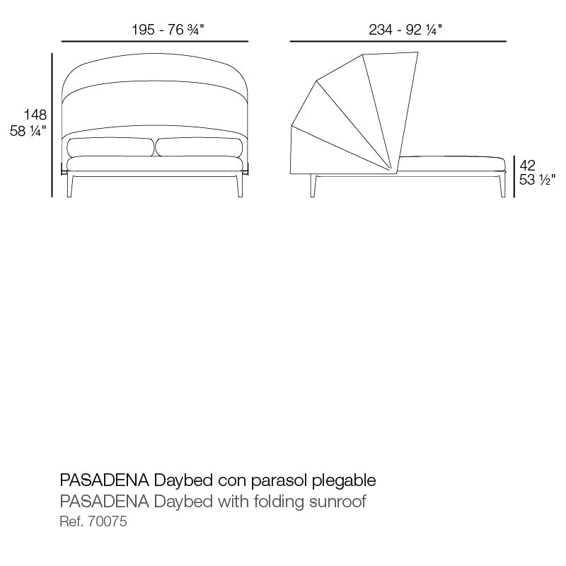 Daybed Collection Pasadena avec Auvent Vondom - 2