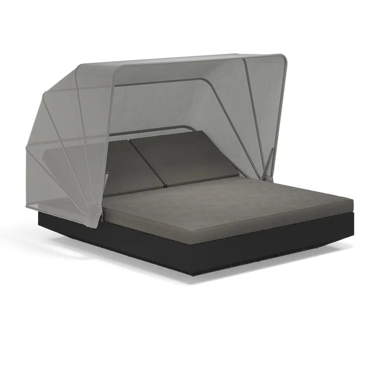 Daybed Inclinable 2 Dossiers avec Auvent Couleur structure Noir - Collection Vela Vondom