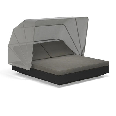 Daybed Inclinable 2 Dossiers avec Auvent Couleur structure Noir - Collection Vela Vondom
