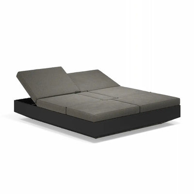 Lit de Jardin avec 4 Dossiers Finition structure Mate Couleur structure Noir - Collection Vela Vondom