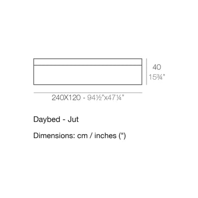 Dimension drawing Daybed - Jut