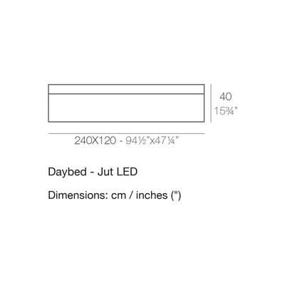 Dimension drawing Daybed - Jut LED