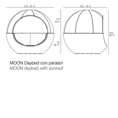 Daybed Lumineux avec Auvent L- Collection Moon Vondom - 9