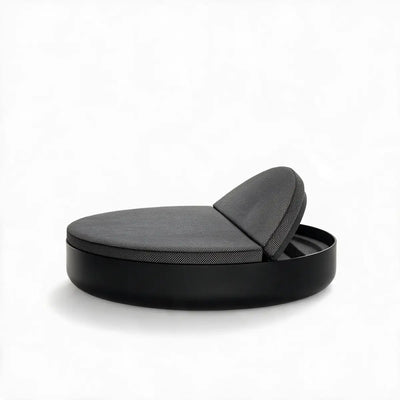 Lit de Jardin Design Rond-Collection ULM Finition structure Mate Couleur structure Noir Vondom