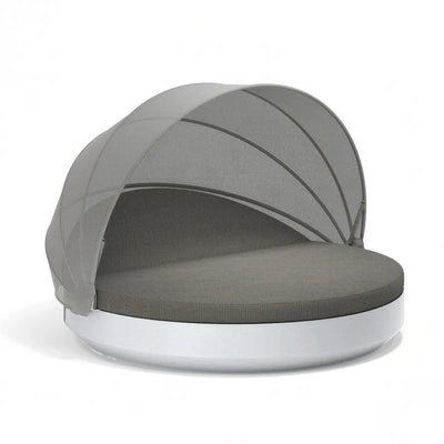 Lit de Jardin Inclinable avec Auvent Couleur structure Blanc - Collection Vela Vondom