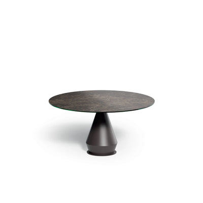 table ronde céramique pied central