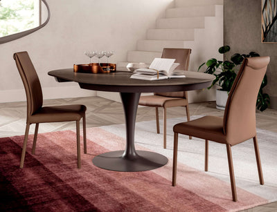 chaises salle manger cuir dossier haut