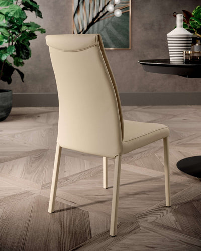 chaises salle manger cuir dossier haut