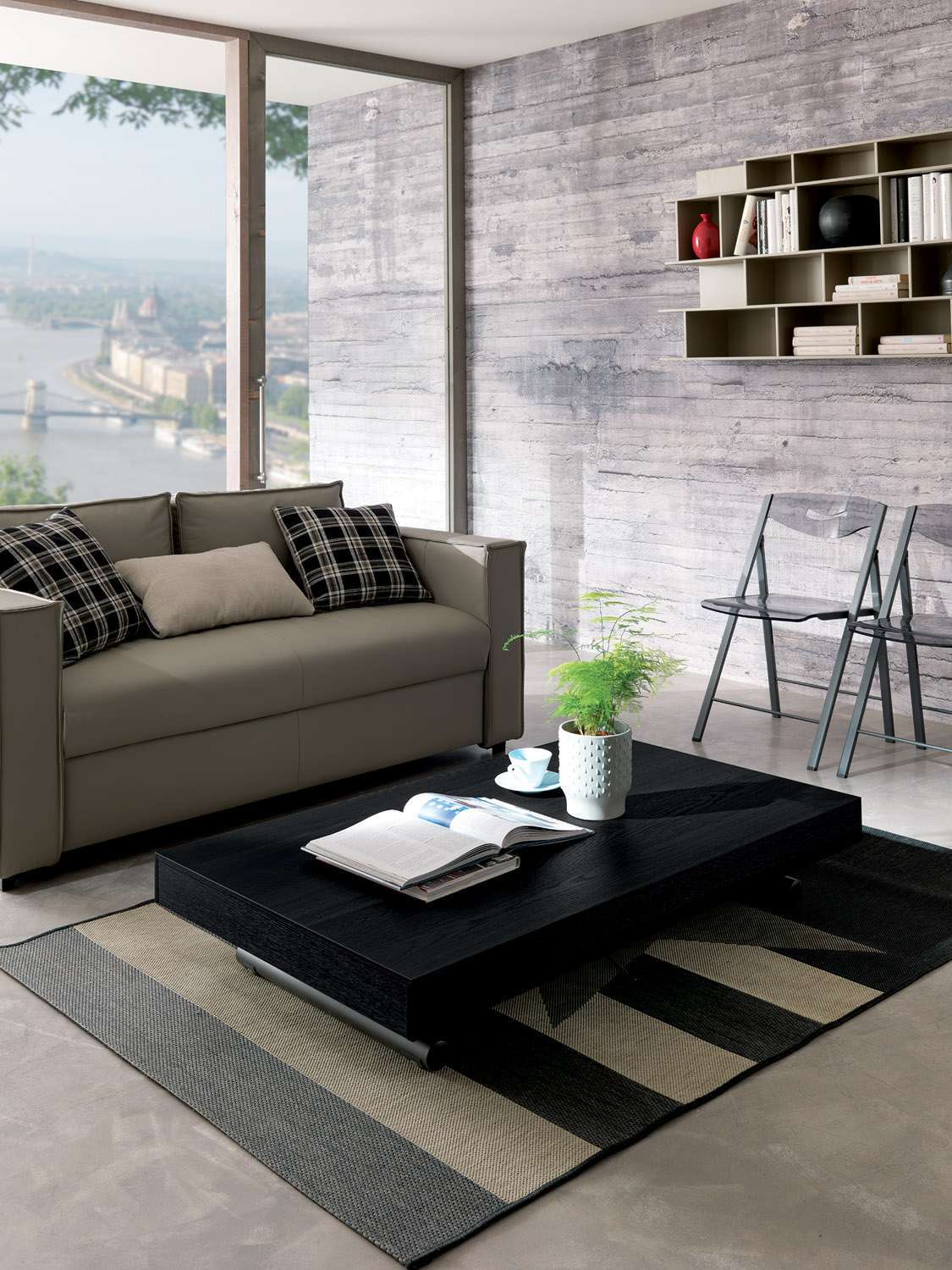 table basse qui se transforme en table à manger 