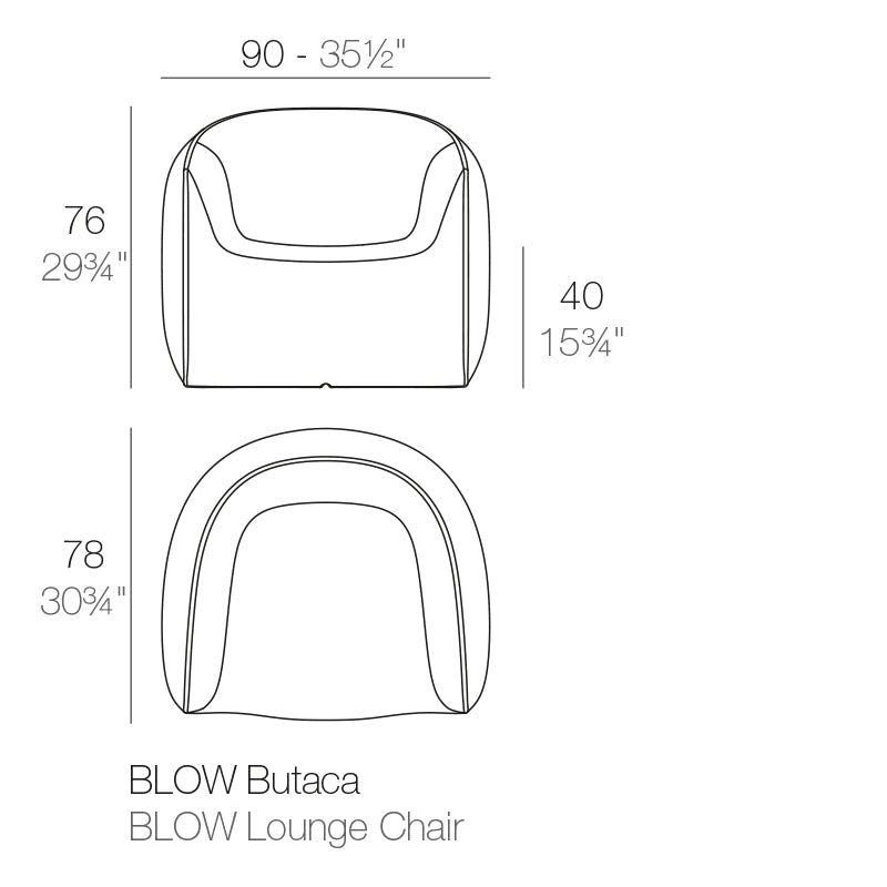 Fauteuil Collection Blow Vondom