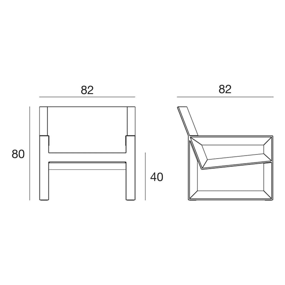 Fauteuil Collection Frame Vondom