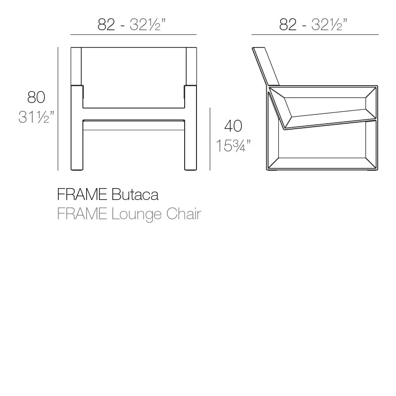 Fauteuil Collection Frame Vondom