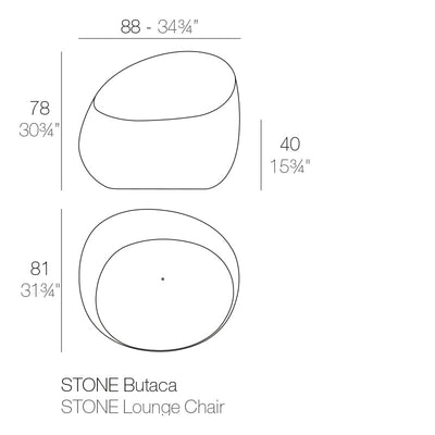 Fauteuil Collection Stone Vondom