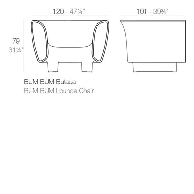 Fauteuil Coque Plastique Design - Collection Bum-Bum Vondom