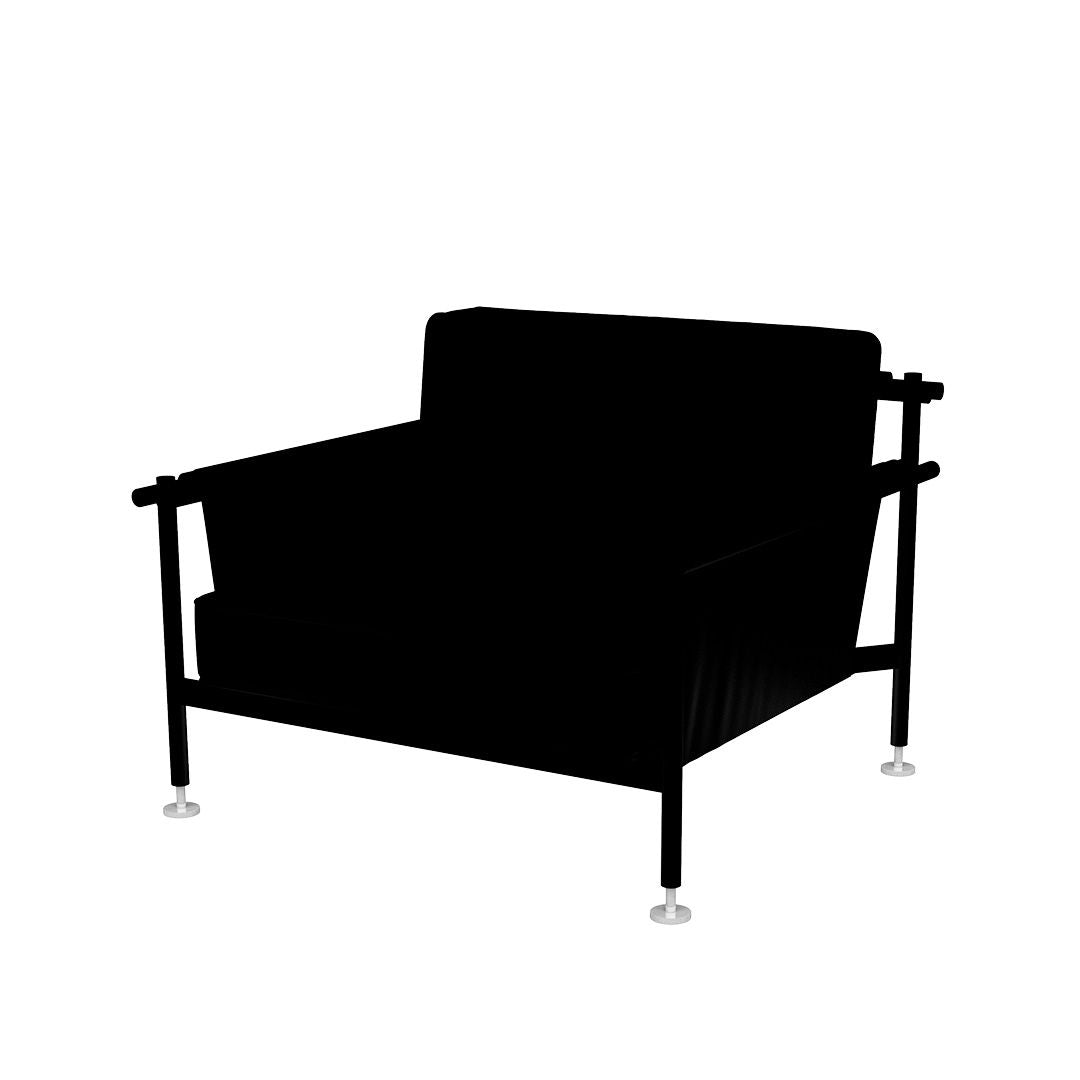 Fauteuil Extérieur Classique Chic Couleur structure Aluminium noir - Collection Hamptons Vondom