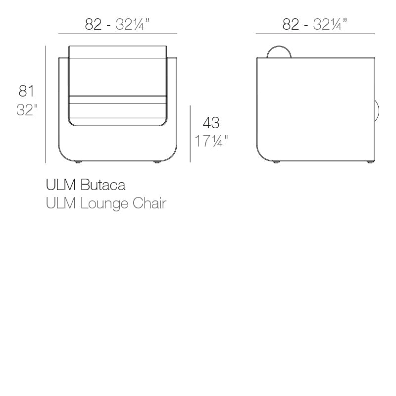 Fauteuil Extérieur Lounge Blanc - Collection ULM Vondom