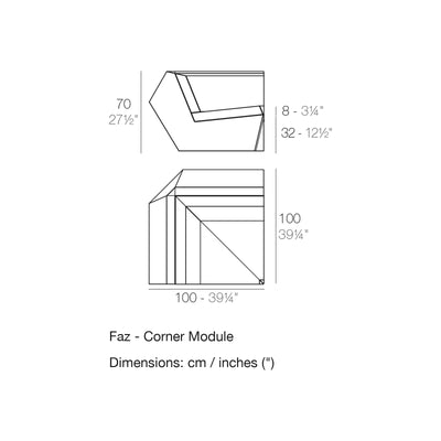 Dimension drawing Faz - Corner Module