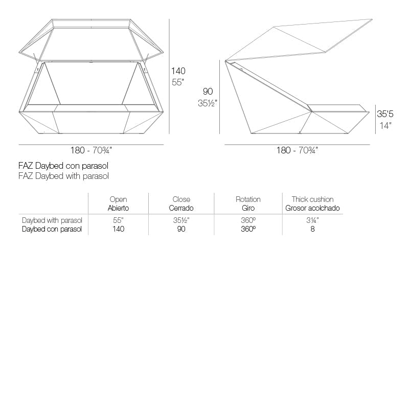 FAZ Daybed Vondom Collection Faz Cosy