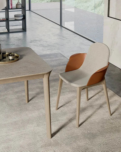 chaise accoudoir cuir et bois 