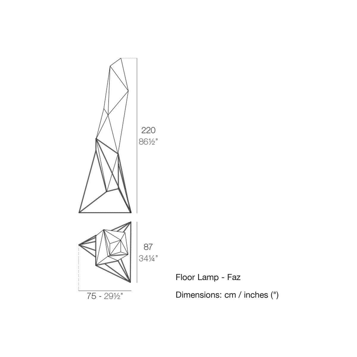 Dimension drawing Floor Lamp - Faz