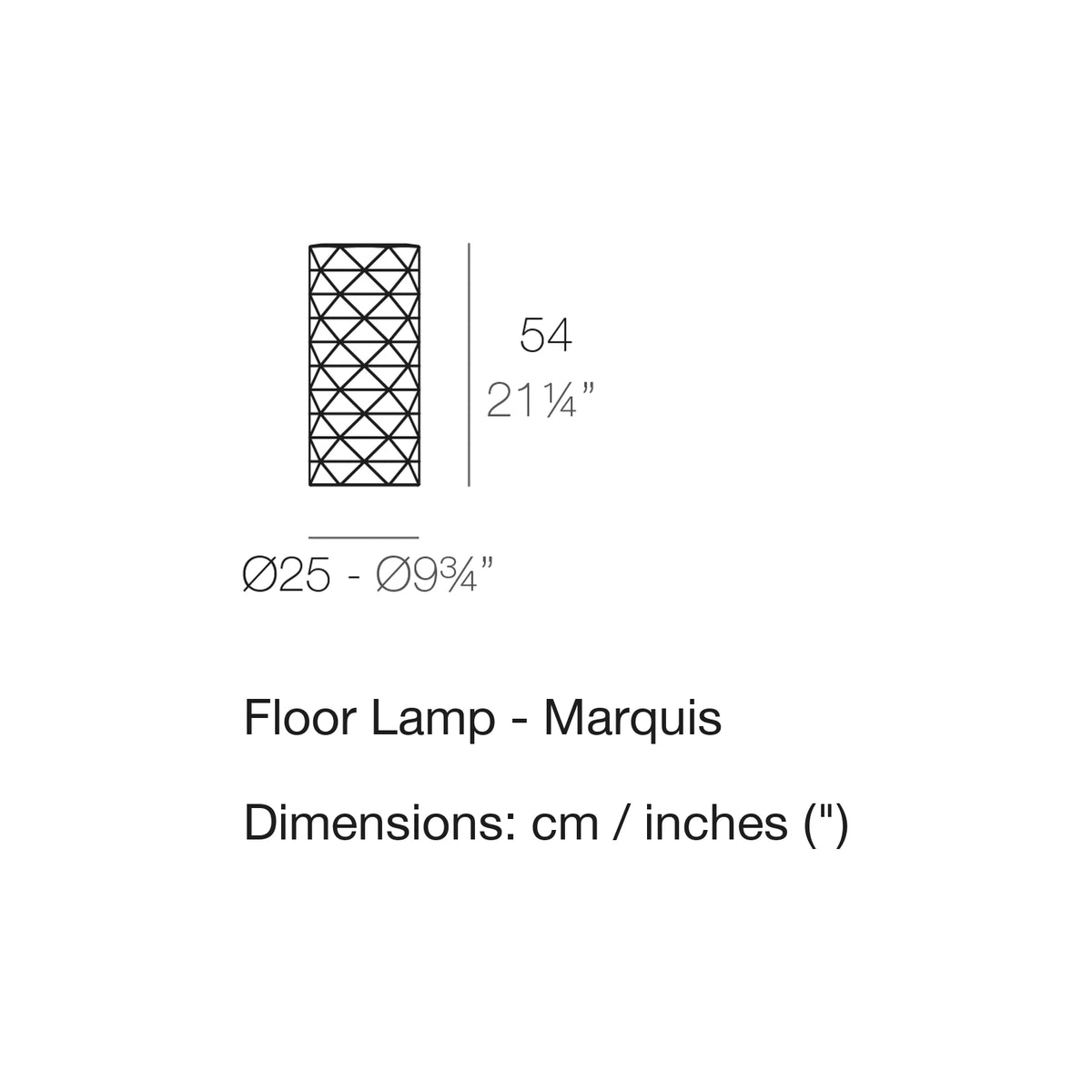 Dimension drawing Floor Lamp - Marquis