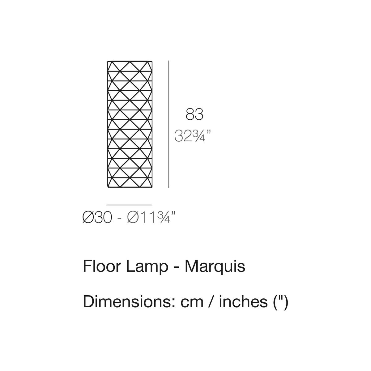 Dimension drawing Floor Lamp - Marquis