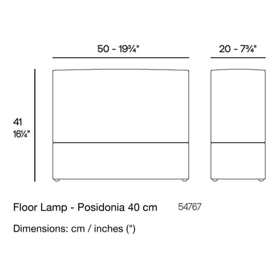 Dimension drawing Floor Lamp - Posidonia 40 cm