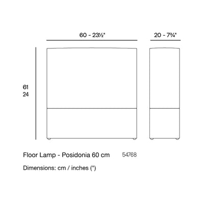 Dimension drawing Floor Lamp - Posidonia 60 cm