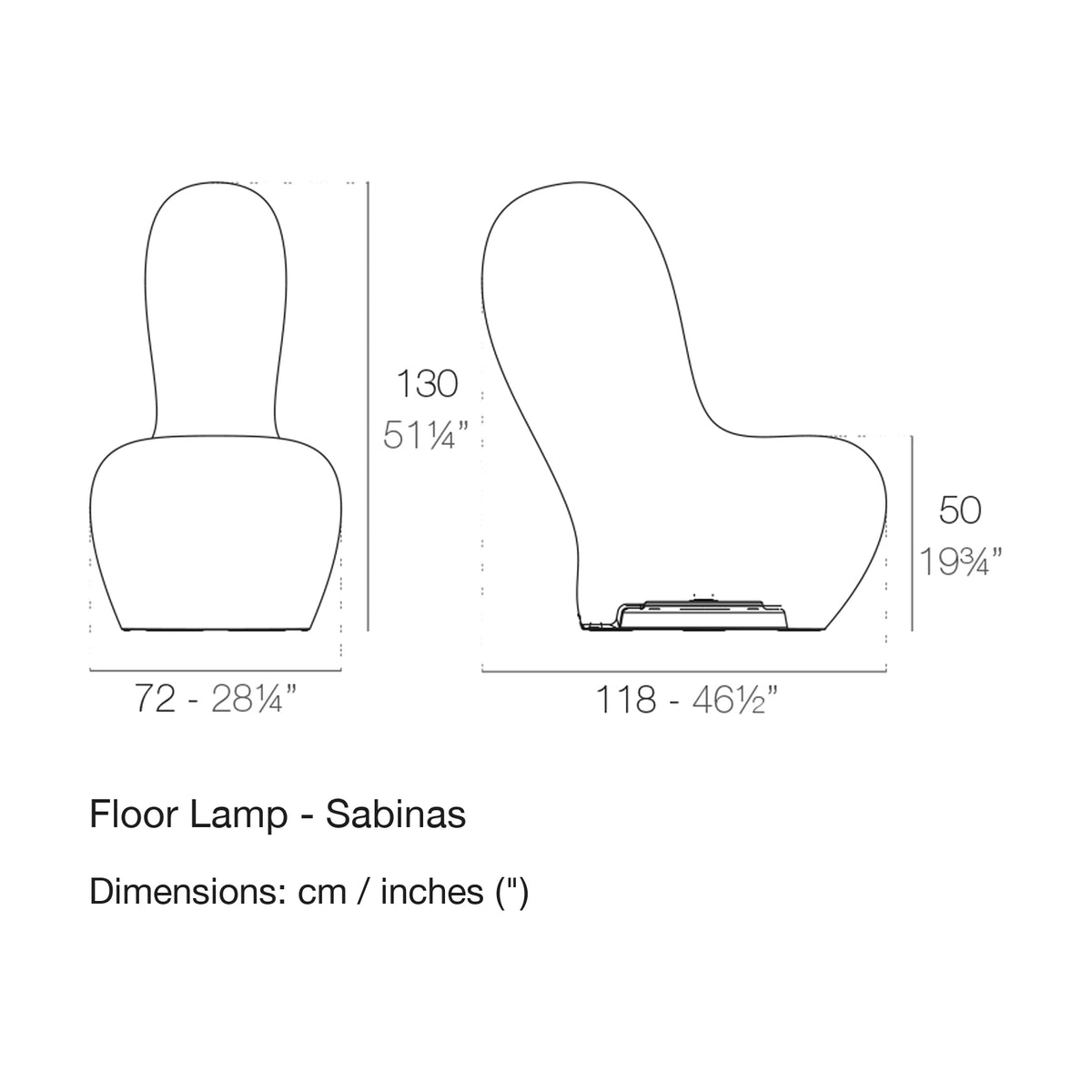 Dimension drawing Floor Lamp - Sabinas